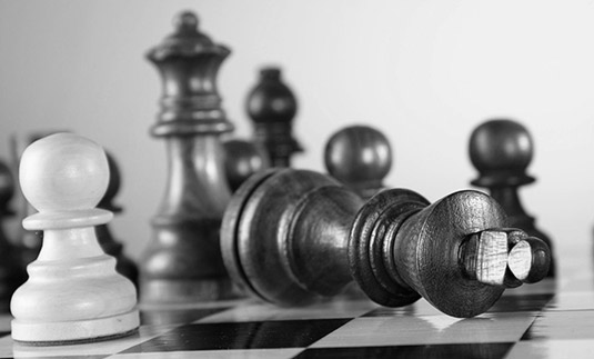 Chess pieces used by an online chess coach